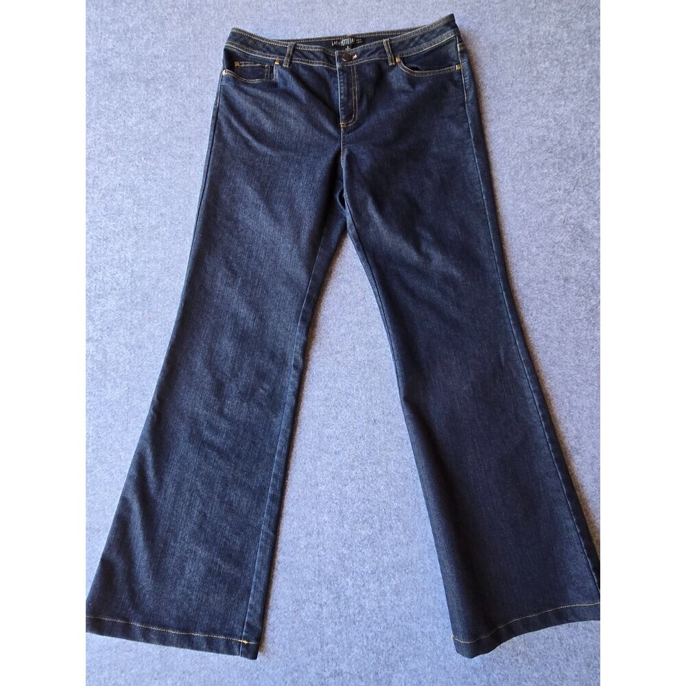 Lafayette 148 New York Women’s Jeans Boot Cut Size 8 Dark Wash Stretchy 31x29